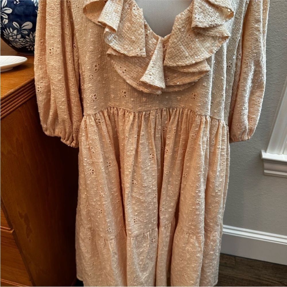 NWOT Stine Goya eyelet and sparkles babydoll dress XL - Picture 5 of 14